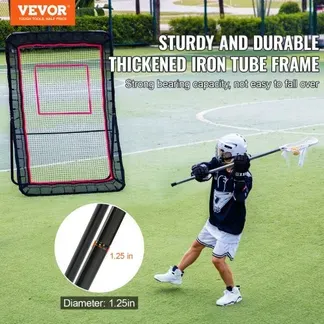 VEVOR Lacrosse-Rebounder für den Hinterhof, 1,5 x 2,1 m großes Volleyball-Rücksprungnetz, Pitchback-Throwback-Baseball-Softball-Return-Trainingsbildschirm, verstellbarer Winkel, Schießübungs-Trainingswand mit Zielscheibe VEVOR Lacrosse-Rebounder für den Hinterhof, 1,5 x 2,1 m großes Volleyball-Rücksprungnetz, Pitchback-Throwback-Baseball-Softball-Return-Trainingsbildschirm, verstellbarer Winkel, Schießübungs-Trainingswand mit Zielscheibe