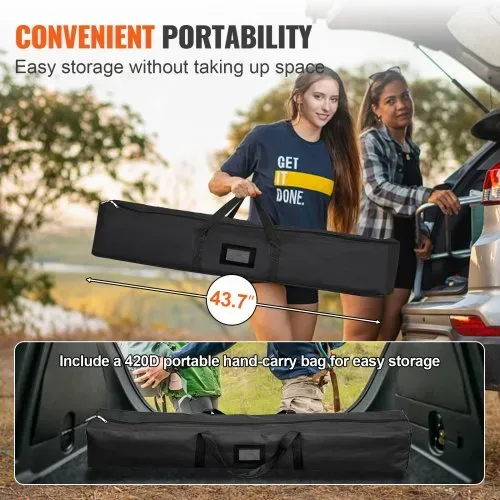 VEVOR Projektionsleinwand mit Ständer 381cm Tragbare Filmleinwand 16:9 Outdoor Indoor Beamer Leinwand 347 x 201.9cm Mobile Beamer Leinwand 160° – Bild 4