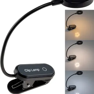 LED Akku-Leseleuchte / Klemmleuchte 18cm Schwanenhals, dimmbar, 25lm LED Akku-Leseleuchte / Klemmleuchte 18cm Schwanenhals, dimmbar, 25lm