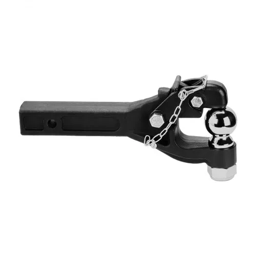VEVOR Anhängerkupplung 9 T, für 50,8 mm Anhängekupplungshaken, Kombination 2-5/16-Zoll-Anhängerkupplungskugel, passend für 63,5 bis 76,2 mm Lünettenring, 397 mm Länge, schwarze Pulverbeschichtung – Bild 8