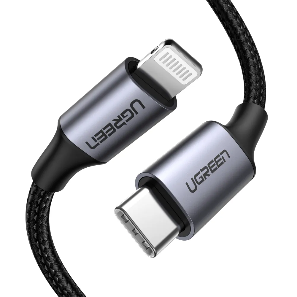 Ugreen 60759 Handykabel Schwarz, Silber 1 m USB C Lightning Ugreen 60759 Handykabel Schwarz, Silber 1 m USB C Lightning