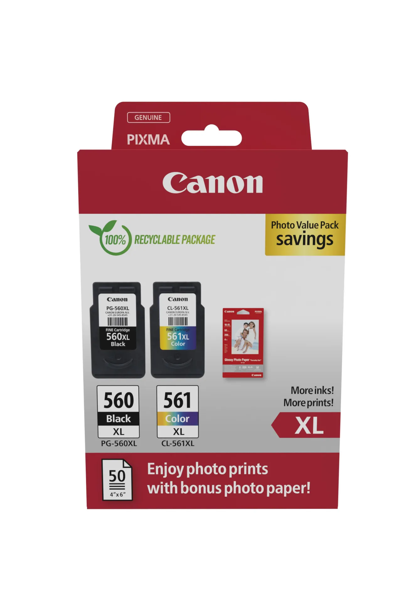 Canon CRG PG-560XL/CL-561XL Photo Value Pack Canon CRG PG-560XL/CL-561XL Photo Value Pack