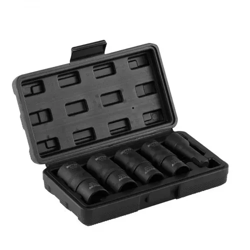 VEVOR Radmuttern Schlagsteckschlüsselsatz, 12,7 mm Antrieb, metrisch & SAE, 6-Kant-Klappsteckschlüsselsatz, insgesamt 4 Radmutterngrößen, CR-MO-Stahl-Radsteckschlüsselsatz mit Aufbewahrungskoffer – Bild 9