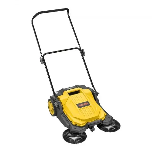 VEVOR Kehrmaschine Manuell, Handkehrmaschine mit 650 mm Arbeitsbreite, 18,9-L-Kehrbehälter & Verstellbarem Klappgriff, Bodenreinigungsmaschine für Höfe, Gehwege, Terrassen & Garagen – Gelb – Bild 10