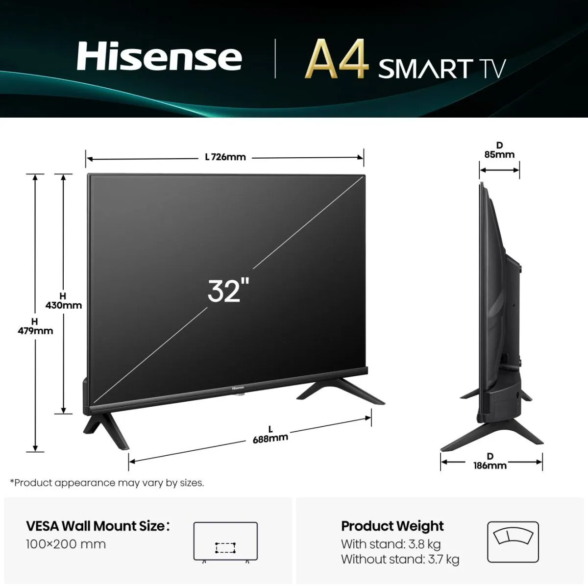 Hisense HD Smart TV 32E4QT ČR – Bild 2