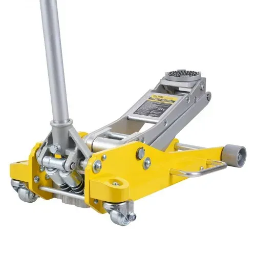 VEVOR hydraulischer Rangierwagenheber Wagenheber mit niedrigem Profil 3 t, robuster hydraulischer Wagenheber aus Aluminium hydraulischer Wagenheber mit Doppelkolben-Schnellhubpumpe, gelb 93-465 mm – Bild 8