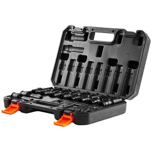 VEVOR drehbarer Schlagschrauber Steckschlüsselsatz 14-teiliger Universal-Steckschlüsselsatz, 3/8 Zoll Antrieb metrisch 10–19 mm, 6-kant Cr-Mo-Legierungsstahl Steckschlüsselsatz für Autoreparatur – Bild 9