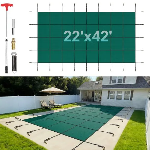 VEVOR Rechteckige Sicherheitsnetz-Schwimmbadabdeckung 6,1 x 12,2 m Grün Winter Outdoor VEVOR Rechteckige Sicherheitsnetz-Schwimmbadabdeckung 6,1 x 12,2 m Grün Winter Outdoor