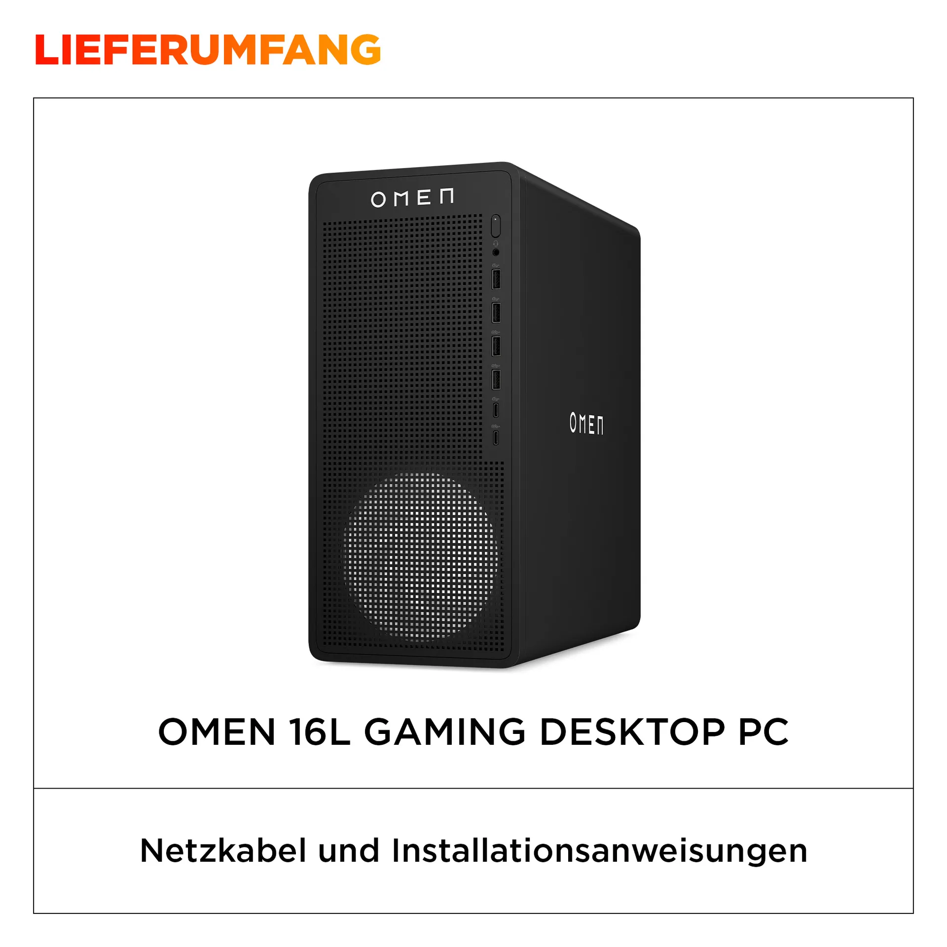 HP OMEN 16L TG03-0186ng AMD Ryzen™ 7 8700F 32 GB DDR5-SDRAM 1 TB SSD NVIDIA GeForce RTX 5060 Ti FreeDOS Tower PC AI PC Schwarz – Bild 3