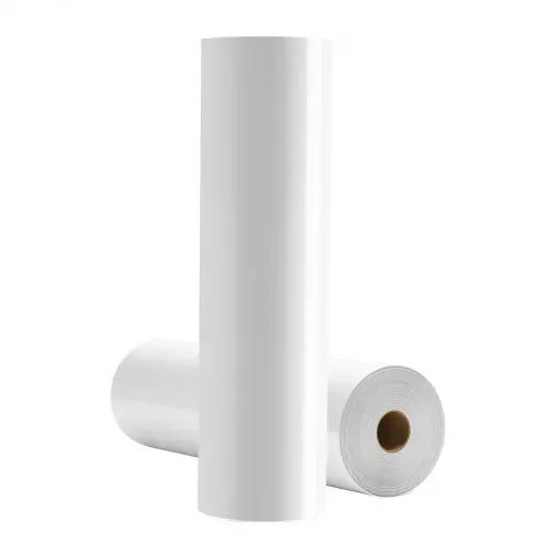 VEVOR Vinylfolie Wärmeübertragung Transferfolie (304,8 x 21336 mm), glänzend weiße HTV-Bügelvinylrolle, kompatibel mit Schneidemaschinen, für verschiedene Materialien T-Shirts Kissen Hüte – Bild 10