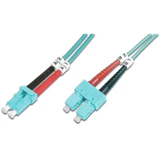 LWL Patchkabel, Duplex, LC > SC Stecker, Multimode OM3 LWL Patchkabel, Duplex, LC > SC Stecker, Multimode OM3