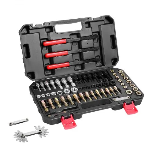 VEVOR Gewindewiederherstellungswerkzeug UNC & UNF & metrisch Gewinde Reparatur Satz 61-teilig, Nachgewinde-Werkzeugsatz mit Gewindebohrern Schneideisen Gewindefeilen für Mechaniker und Heimwerker VEVOR Gewindewiederherstellungswerkzeug UNC & UNF & metrisch Gewinde Reparatur Satz 61-teilig, Nachgewinde-Werkzeugsatz mit Gewindebohrern Schneideisen Gewindefeilen für Mechaniker und Heimwerker
