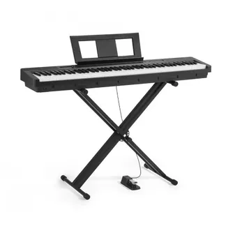 VEVOR Digitalpiano, 88 Tasten vollgewichtet, E-Piano Doppeltastatur & Lautsprecher mit X-Ständer, Sustain-Pedal, Aufnahmefunktion, 280 Töne, Kabellose Verbindung, für Anfänger, Schwarz VEVOR Digitalpiano, 88 Tasten vollgewichtet, E-Piano Doppeltastatur & Lautsprecher mit X-Ständer, Sustain-Pedal, Aufnahmefunktion, 280 Töne, Kabellose Verbindung, für Anfänger, Schwarz