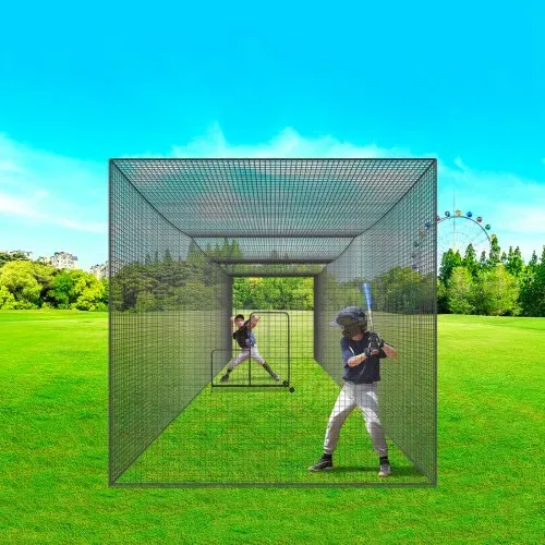 VEVOR Baseball-Schlagkäfig-Netz für Zuhause oder Hinterhof 35 Fuß, Baseballkäfig-Netz zum Schlagen und Aufstellen, Baseballnetz, Schlagkäfig, für Kinder oder Erwachsene Schwarz (nur Netz) – Bild 7