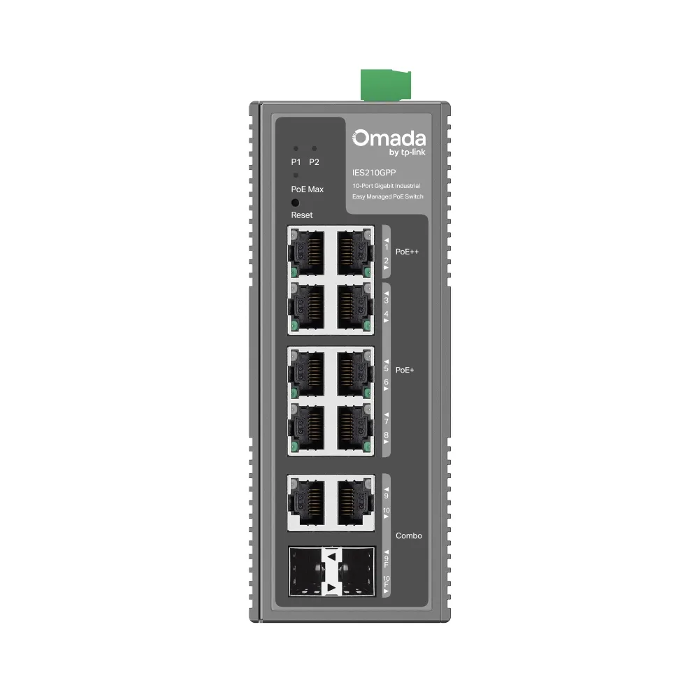 Omada Easy Managed Industrial Switch • 10 Port • 6x PoE++, 2x PoE++ (802.3bt), 2x GbE • Omada • IES210GPP – Bild 4