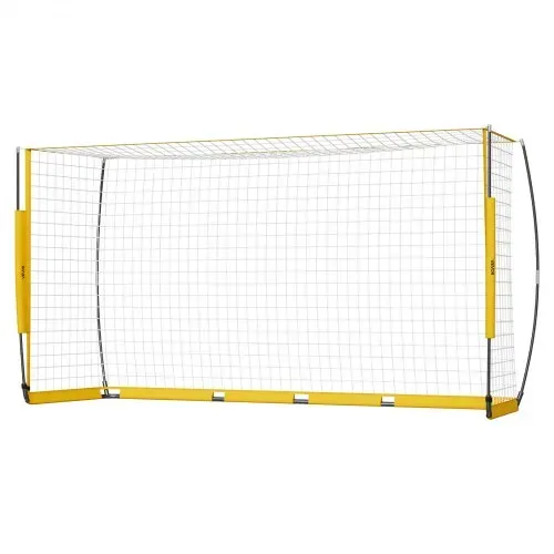 VEVOR Tragbares Fußballtor Soccertor Fußballnetz 3,66 x 1,83 m für den Garten, großes Übungsfußballnetz Trainingstor-Set mit Stahl-Glasfaserstruktur, Allwetter-Fußballtore mit Tragetasche, Gelb – Bild 9