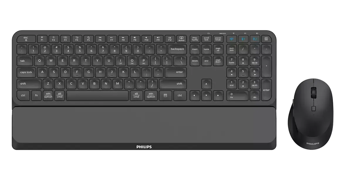 Philips 6000 series SPT6607B/31 Tastatur Maus enthalten Universal RF Wireless + Bluetooth Schwarz Philips 6000 series SPT6607B/31 Tastatur Maus enthalten Universal RF Wireless + Bluetooth Schwarz