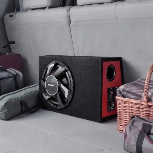 VEVOR Auto Subwoofer Set mit Bestücktem Gehäuse 305 mm, Komplettes Subwoofer- und Verstärkerpaket 245 W RMS, mit Integriertem Verstärker & Verkabelungssatz, Kompakt für Auto-Audiosysteme – Bild 7