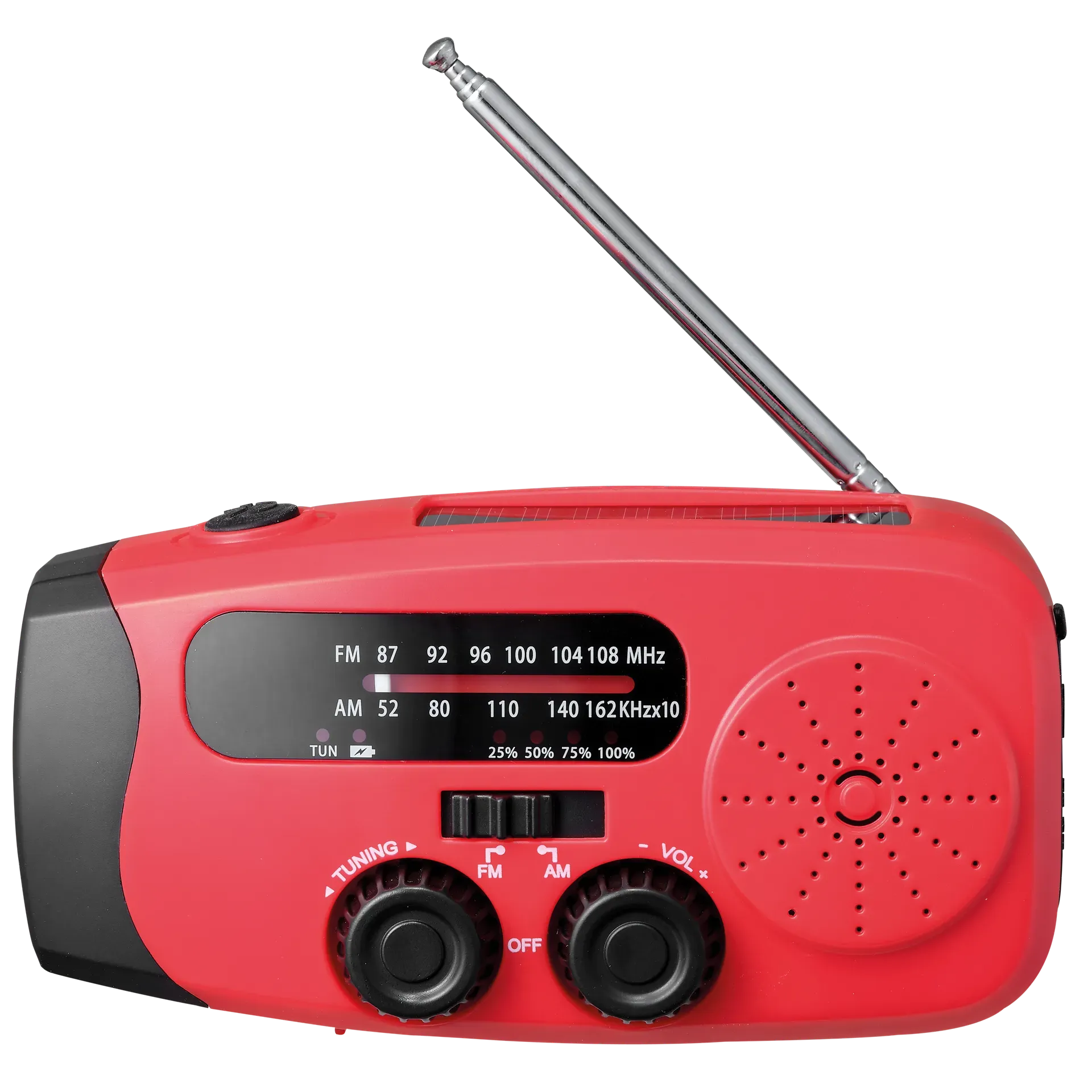 Notfall-Solarradio ''NFS-2005'' Kurbel, Akku, USB, Taschenlampe, Powerbank – Bild 2