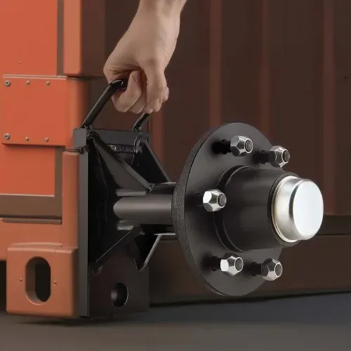 VEVOR Versandcontainer-Räder, 3200 kg, 6-Loch-Räder-Set, robuste Versandcontainer-Achse mit Ratschen-Zurrgurt, bewegt sich 6 m bis 12 m, sicherer Transport für Dock, Lager, Baustelle, Schwarz – Bild 7