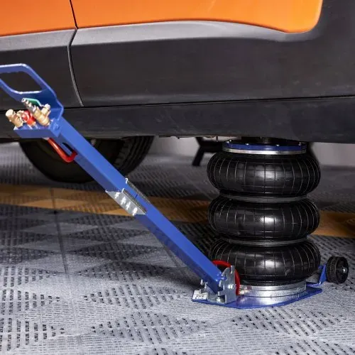VEVOR Pneumatischer Wagenheber Air Jack 3 t, Blau Dreifachbeutel Luftheber 140-450 mm Hubhöhe Sack Luftwagenheber, 5 Minuten Hub Luftheber Wagenheberheber Wagenheber für SUV, Lkw Blau – Bild 7