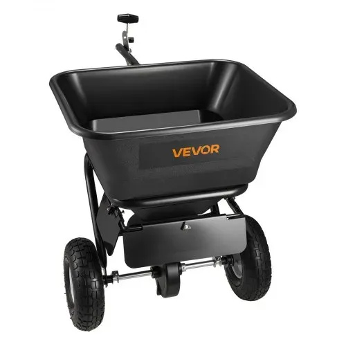VEVOR Streuwagen 38,6 kg Fassungsvermögen, Schleuderstreuer Anhängestreuer 3 m Streubreite, Streuanhänger mit 25,4 cm Reifen, einstellbare Streumenge, Rasenstreuer für Saatgut, Dünger & Streusalz – Bild 8