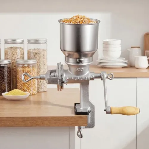 VEVOR Getreidemühle Manuell aus Gusseisen, Handkurbel Kornmühle mit Hohem Trichter & Stabiler Tischklemme, Malzmühle Kaffeemühle Gewürzmühle für Kaffeebohnen Gewürze Weizen Mais Nüsse, Küchenhelfer – Bild 7