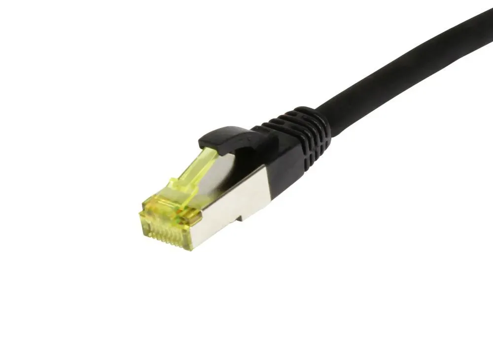 Patchkabel RJ45, CAT6A 500Mhz, 0.5m, schwarz, S-STP(S/FTP), TPE/LSZH(Ultraflex), AWG26, mit CAT7 Rohkabel, Synergy 21 Patchkabel RJ45, CAT6A 500Mhz, 0.5m, schwarz, S-STP(S/FTP), TPE/LSZH(Ultraflex), AWG26, mit CAT7 Rohkabel, Synergy 21