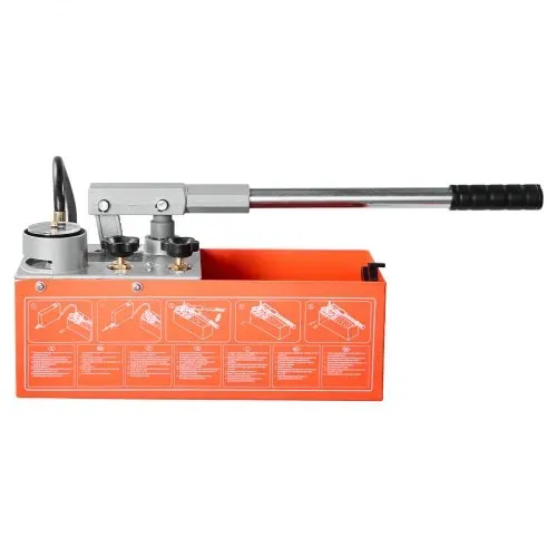 VEVOR Hydraulische Abdrückpumpe Druckprüfpumpe 7,57 L 0-60 bar Doppelventil, Handdruckpumpe mit Manometer und Tank, für Rohrleitungen, Wasserleitungen, Heizungen, Druck- und Leckprüfung – Bild 10