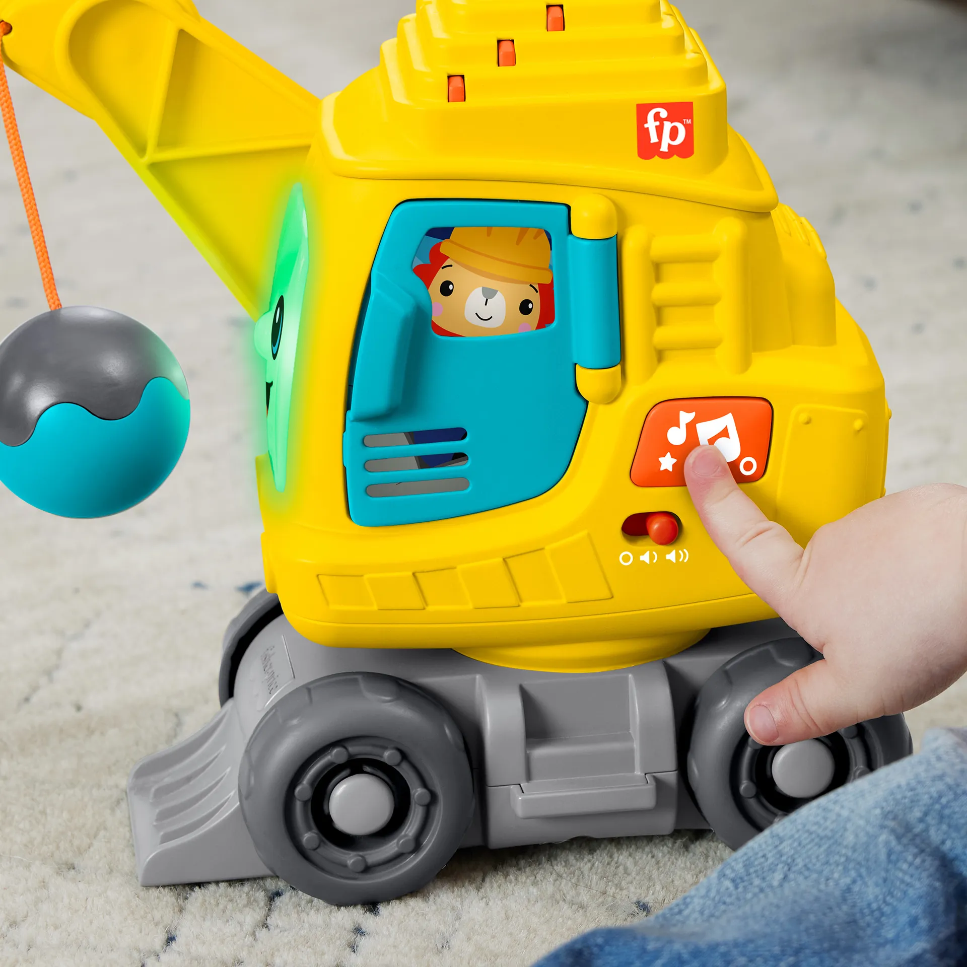 Fisher-Price Zählen & Stapeln Kran mit Blöcken, Lichtern und Geräuschen, mehrsprachige Version – Bild 4