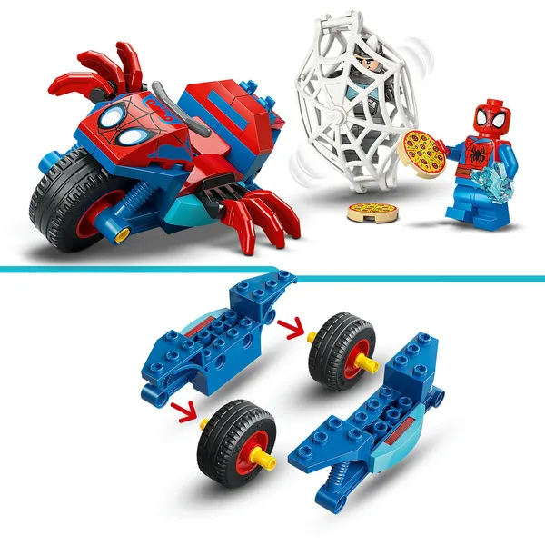 11206 Marvel Spidey und seine Super-Freunde Spidey auf Motorrad vs. Rhino, Konstruktionsspielzeug – Bild 4