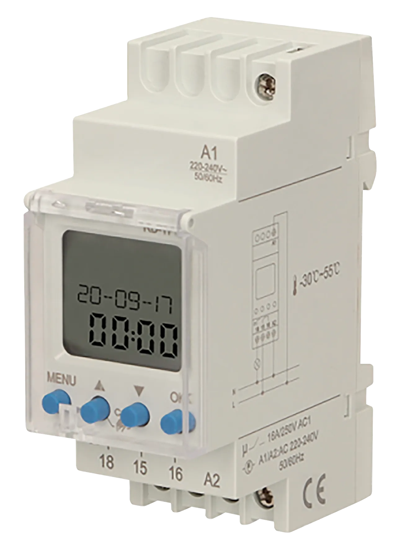 Digitale Zeitschaltuhr, 52 Programme, max. 2.300W, DIN TH-35mm – Bild 4