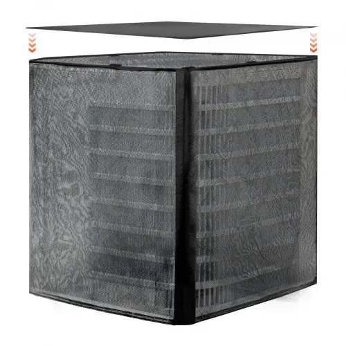 VEVOR Klimaanlagenabdeckung, 914 x 914 x 1010 mm, Schutzabdeckung, zweilagig, Schutzhülle, abnehmbares Dach, wasserdichtes Polyester, universeller HVAC-Schutz für Außenklimaanlagen, schwarz VEVOR Klimaanlagenabdeckung, 914 x 914 x 1010 mm, Schutzabdeckung, zweilagig, Schutzhülle, abnehmbares Dach, wasserdichtes Polyester, universeller HVAC-Schutz für Außenklimaanlagen, schwarz