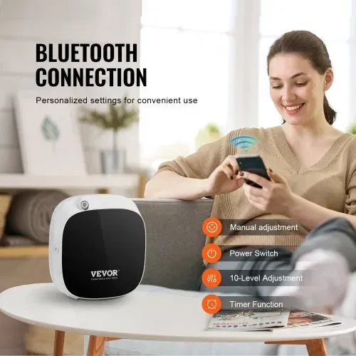 VEVOR Duft-Luftmaschine, 100 ml Bluetooth-Smart-Diffusor für ätherische Öle, wasserloser Duftdiffusor mit Kaltlufttechnologie, Aromatherapie-Diffusormaschine für Zuhause, Büro, Hotel, Spa – Bild 3
