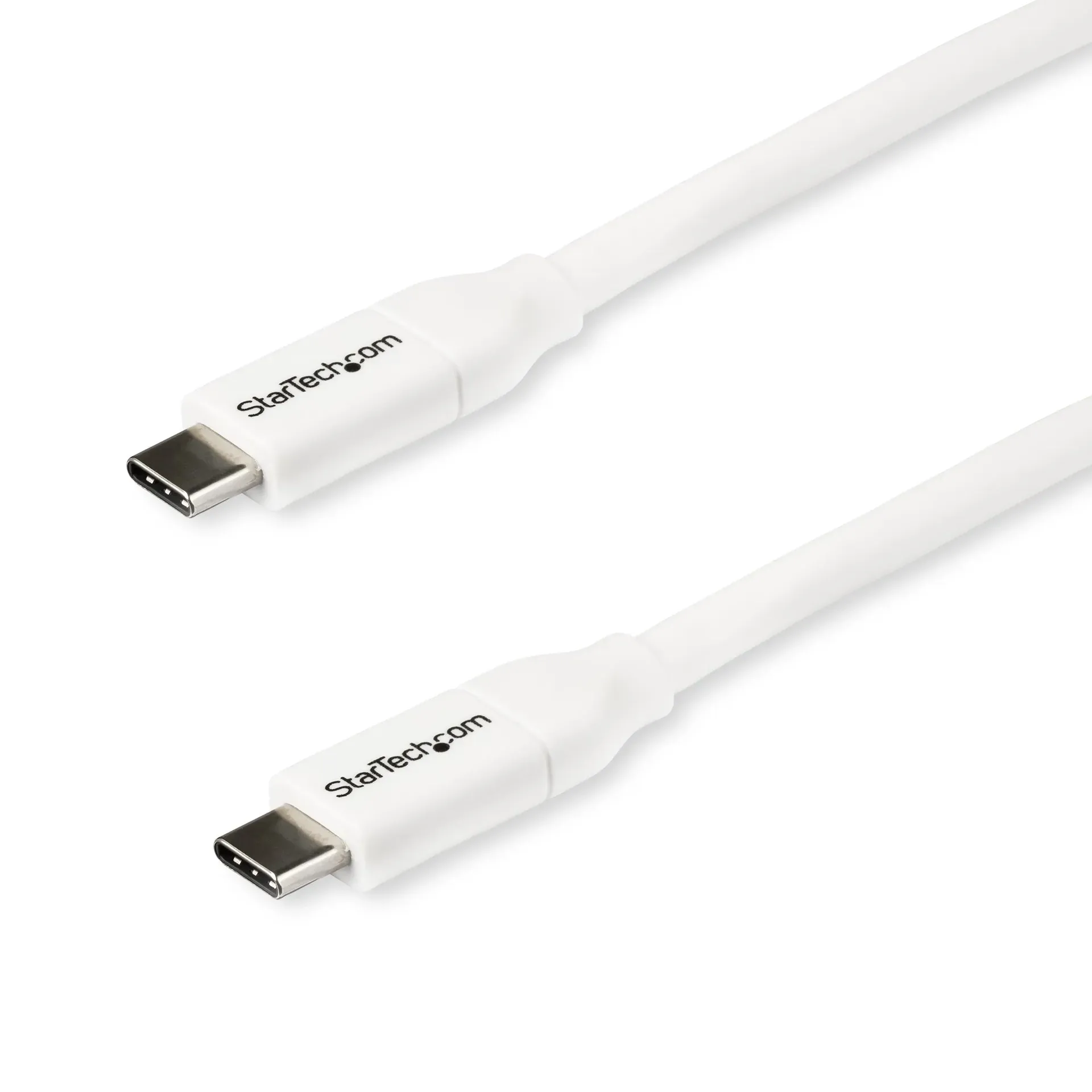 StarTech.com 2m USB-C-Schnellladekabel, Laden und Synchronisieren, 100W (5A) Power Delivery, USB 2.0, USB-IF-zertifiziert, Weiß - USB C Ladekabel – Bild 2