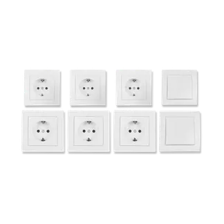 Schalter und Steckdosen Set McPower Flair “Einsteiger“, 16-teilig, weiß Schalter und Steckdosen Set McPower Flair “Einsteiger“, 16-teilig, weiß