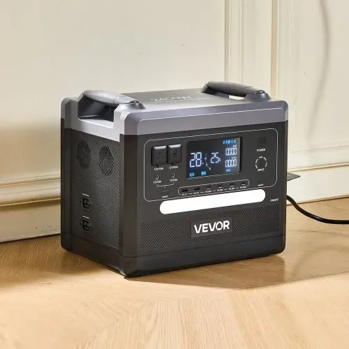 VEVOR Tragbare Powerstation, 2400W 2160Wh Solargenerator mit 10 Ausgängen und einstellbarer Eingangsleistung, erweiterbarer LiFePO4-Akku für Zuhause, Camping und Wohnmobil (Solarpanel NICHT enthalten) – Bild 7