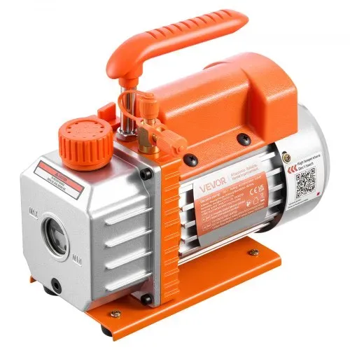 VEVOR Vakuumpumpe, 3,5 CFM 99 L/min, 1-stufig, 180 W geeignet für R134a-, R22- und R410a-Systeme, 4-poliger Motor, für die Wartung von Kfz-Klimaanlagen & die Entgasung von Harzen, inkl. Öl. – Bild 8