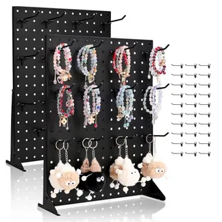 VEVOR Stecktafel Displayständer, 440×330 mm, Präsentationsständer mit 30 Haken, Tafelplatte aus Stahl für Lebensmittelgeschäfte, Einzelhandelsgeschäfte & Juweliergeschäfte, (2 Stk.) VEVOR Stecktafel Displayständer, 440×330 mm, Präsentationsständer mit 30 Haken, Tafelplatte aus Stahl für Lebensmittelgeschäfte, Einzelhandelsgeschäfte & Juweliergeschäfte, (2 Stk.)