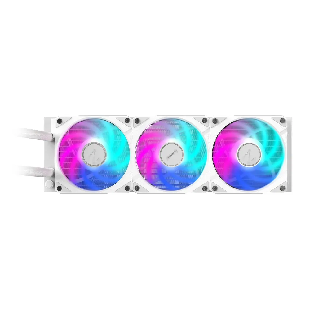 GIGABYTE AORUS WATERFORCE II 360 ICE AIO Flüssigkeits-CPU-Kühler - 3x120mm ARGB-Lüfter, Schiebe-in-Verriegelungsmechanismus, DAISY-CHAIN, kompatibel mit Intel LGA 1851 und AMD AM5 – Bild 4