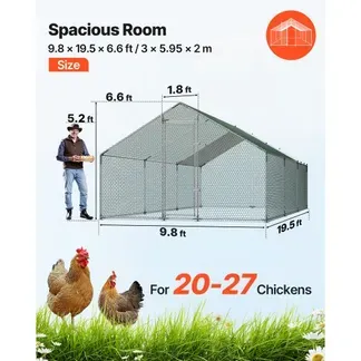 VEVOR Hühnerstall Metall 3×5,95x2m Begehbarer Hühnerauslauf mit Abdeckung, Hühnerhaus mit Turmdach & Sicherheitsschloss Enten- & Kaninchenkäfig, Geflügelgehege für Hinterhof Bauernhof Hof VEVOR Hühnerstall Metall 3×5,95x2m Begehbarer Hühnerauslauf mit Abdeckung, Hühnerhaus mit Turmdach & Sicherheitsschloss Enten- & Kaninchenkäfig, Geflügelgehege für Hinterhof Bauernhof Hof