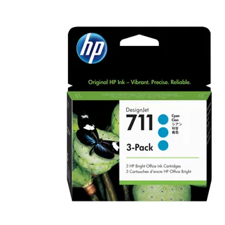 HP 711 3er-Pack Cyan DesignJet Tintenpatronen, 29 ml HP 711 3er-Pack Cyan DesignJet Tintenpatronen, 29 ml