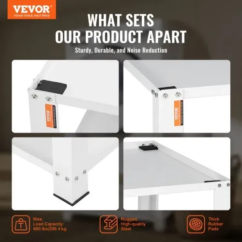 VEVOR Wäscheständer mit Ablagefach, 711,2 x 711,2 x 406,4 mm, Standplattform für Waschmaschine und Trockner, universelle Passform, 299,4 kg Kapazität, Multifunktionsbasis aus Stahl für Waschmaschine VEVOR Wäscheständer mit Ablagefach, 711,2 x 711,2 x 406,4 mm, Standplattform für Waschmaschine und Trockner, universelle Passform, 299,4 kg Kapazität, Multifunktionsbasis aus Stahl für Waschmaschine