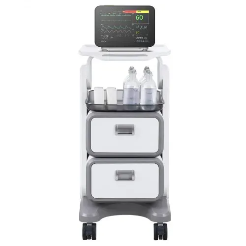 VEVOR Laborwagen mit 3 Ebenen, Laborwagen mit 2 Schubladen und 1 oberen Ablage, mobiler medizinischer Wagen aus ABS-Material, Laborrollwagen mit 4 leisen Rädern für Labor, Klinik, Krankenhaus, Salon, weiß – Bild 8
