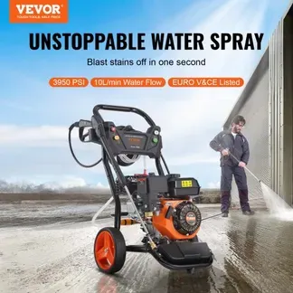 VEVOR Benzin-Hochdruckreiniger, 3950 PSI 10 L/min, 2,6 GPM Terrassenreinger mit Kupferpumpe, Hochdruckpistole & Verlängerungsstab, 5-Düsen-Set, für Autos, Zäune, Häuser, Einfahrten, Terrassen VEVOR Benzin-Hochdruckreiniger, 3950 PSI 10 L/min, 2,6 GPM Terrassenreinger mit Kupferpumpe, Hochdruckpistole & Verlängerungsstab, 5-Düsen-Set, für Autos, Zäune, Häuser, Einfahrten, Terrassen