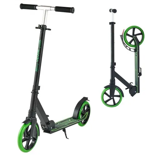VEVOR Scooter (2 Räder) für Kinder ab 8 Jahren, Cityroller Kinderroller Straßenroller mit höhenverstellbarem Lenker & rutschfestem Deck, faltbarer Tretroller bis zu 100 kg, Schwarz + Grün VEVOR Scooter (2 Räder) für Kinder ab 8 Jahren, Cityroller Kinderroller Straßenroller mit höhenverstellbarem Lenker & rutschfestem Deck, faltbarer Tretroller bis zu 100 kg, Schwarz + Grün