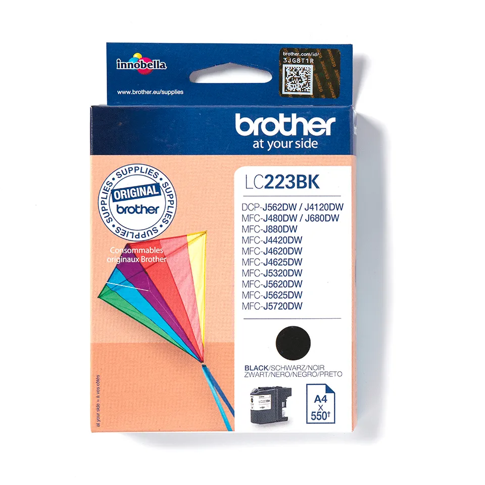 Brother LC-223BK Druckerpatrone 1 Stück(e) Original Schwarz Brother LC-223BK Druckerpatrone 1 Stück(e) Original Schwarz