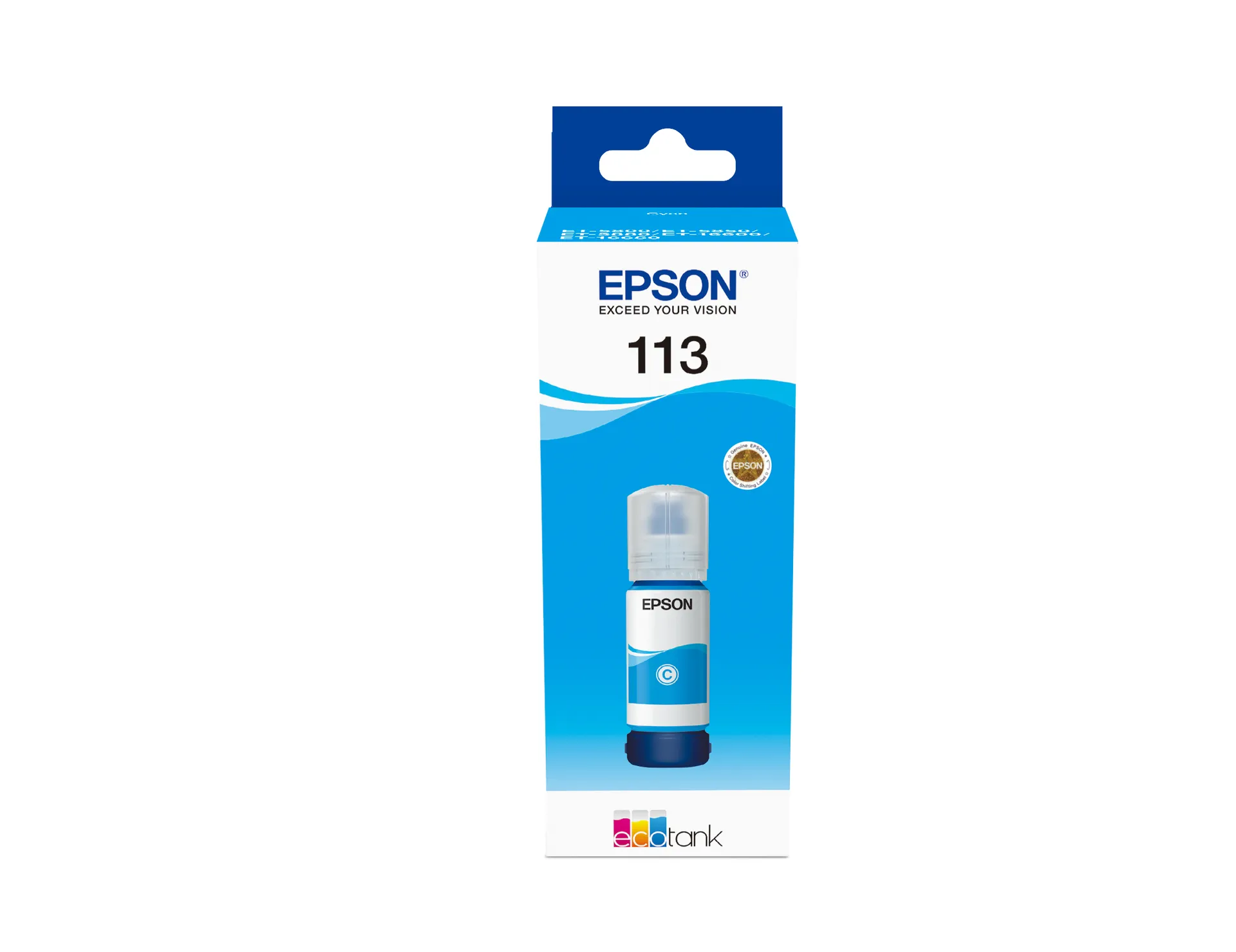 Epson 113 EcoTank Pigment Cyan ink bottle Epson 113 EcoTank Pigment Cyan ink bottle