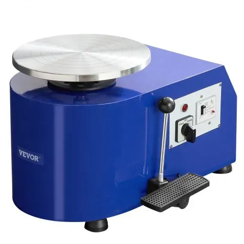 VEVOR Töpferscheibe Keramik Rad Maschine 350 W, Elektrische Töpferscheibe Maschine 28 cm 300 U/min Töpferscheibenmaschine, mit Pedal & Schürze Formmaschine, Geeignet für Anfänger, Enthusiasten usw. – Bild 9