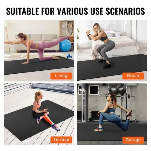 VEVOR Trainingsmatte, rutschfeste, hochdichte Premium-Yogamatte, Trainings-Yogamatte für Männer und Frauen, Fitness- und Trainingsmatte mit Tasche und Tragegurt, für alle Arten von Heim-Yoga, Pilates und Bodentraining (2,7 x 1,8 m) – Bild 5